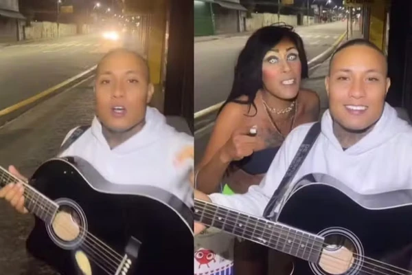 João Igor ficou conhecido ao gravar vídeo com a influenciadora travesti Fernanda Ganzarolli por Reprodução / Redes Sociais