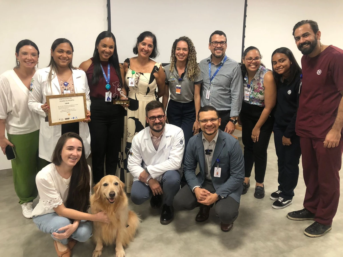 Conheça Lola, cão terapeuta que realiza visitas quinzenais a pacientes de hospital por Divulgação