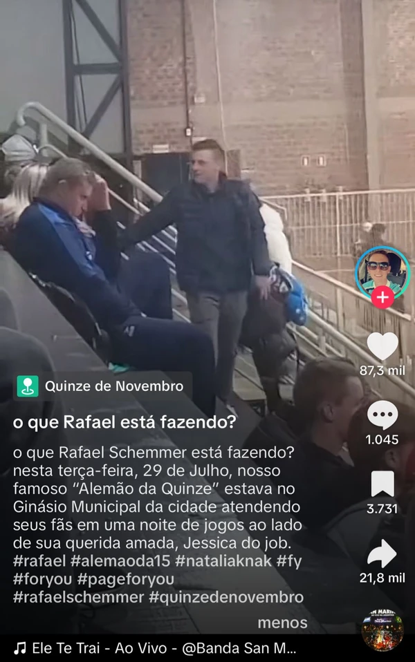 Homem exposto no 'chá revelação da traição' aparece em ginásio por Reprodução