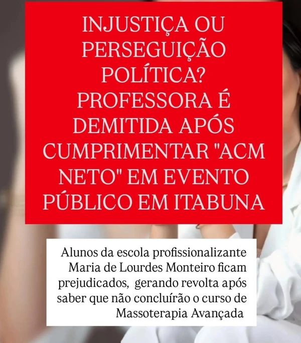Nas redes sociais, Alline protestou contra a decisão de demissão por Reprodução