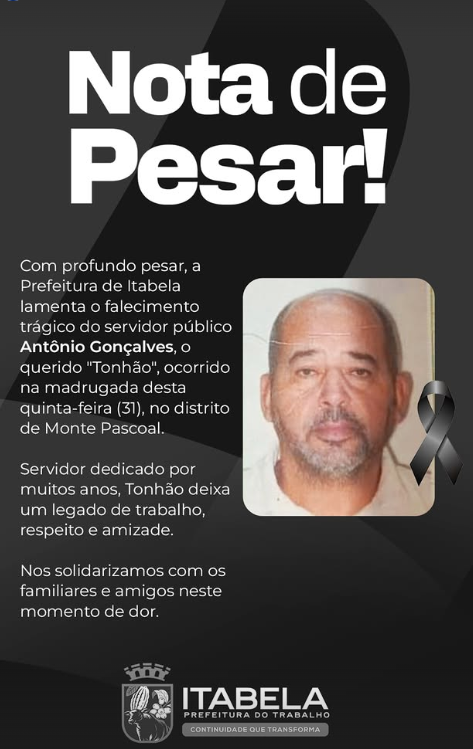 Nota da prefeitura sobre morte de funcionário 