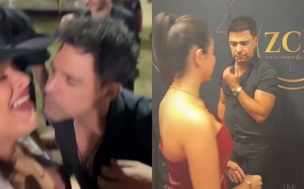 Zezé Di Camargo com fãs