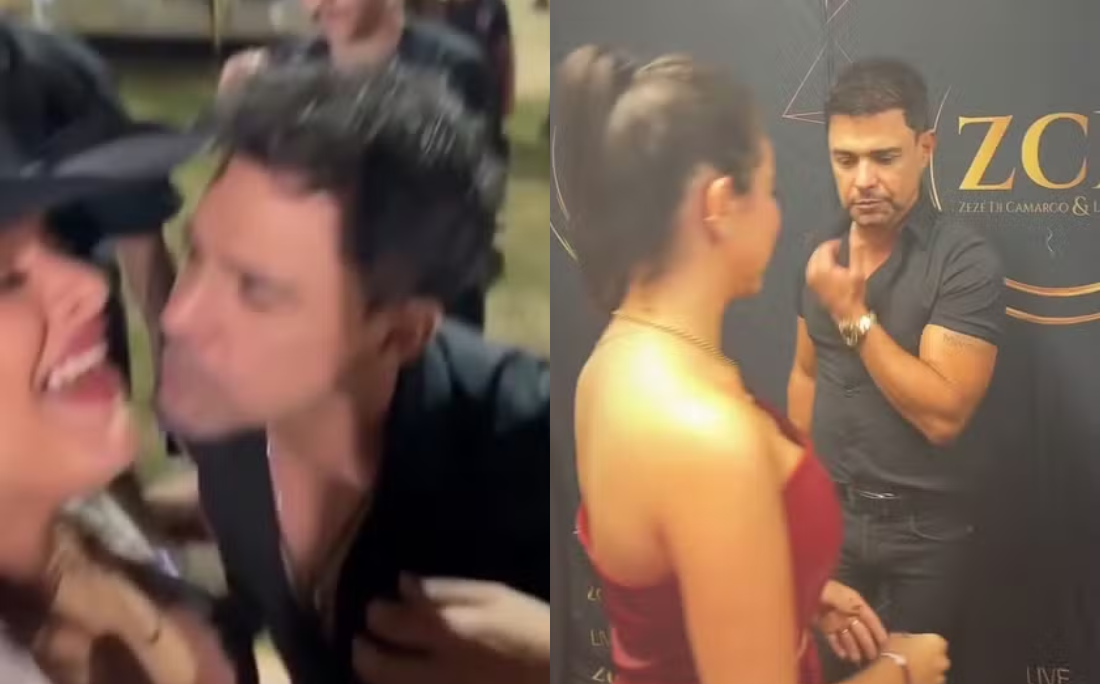 Zezé Di Camargo com fãs por Reprodução