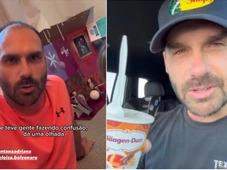 Imagem - 'Não confundi o nome de ninguém', diz Eduardo Bolsonaro sobre ex-BBB e esposa