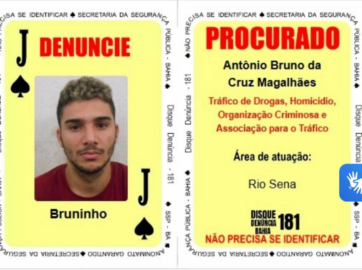 “Bruninho”  é o  Valete de Espadas do Baralho do Crime por Reprodução
