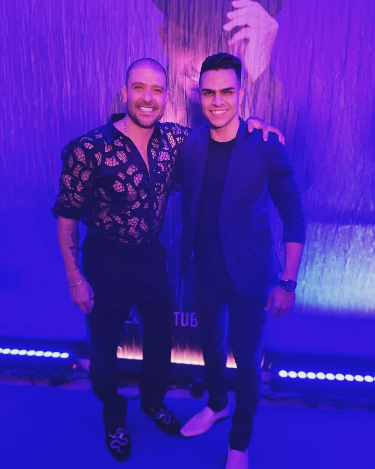 O dançarino e professor Eduardo Rangel com Diogo Nogueira por Reprodução/Instagram