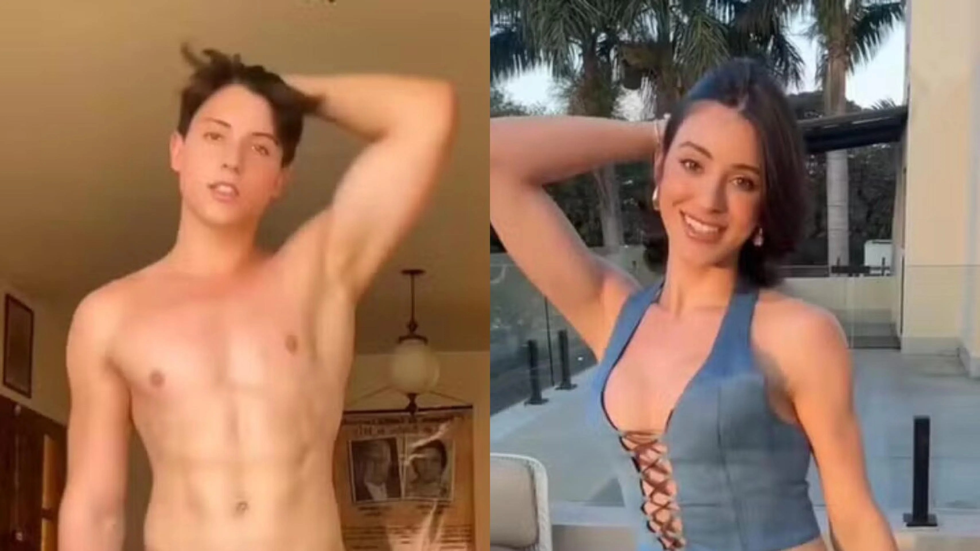 Bella Longuinho postou antes e depois de transição por Reprodução