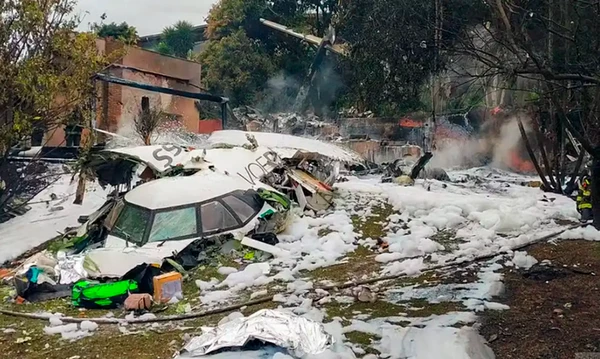 Destroços do acidente aéreo que envolveu avião da Voepass que ocorreu em Vinhedo interior de São Paulo por Secretária de Segurança de São Paulo/Divulgação