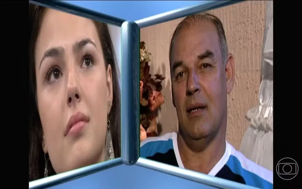 Isis Valverde e o pai, Rubens por Reprodução/TV Globo