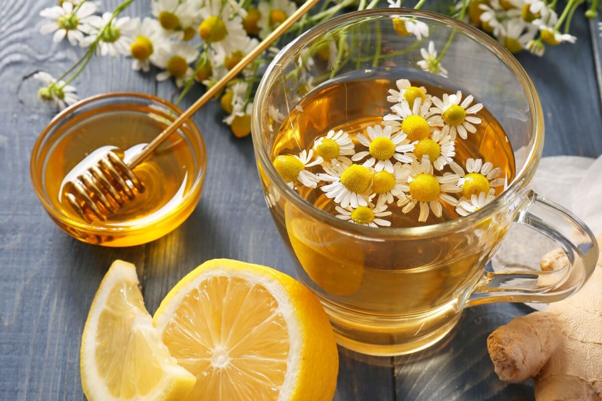 [Edicase]Chá de camomila, limão-siciliano e gengibre (Imagem: Pixel-Shot | Shutterstock) por Imagem: Pixel-Shot | Shutterstock