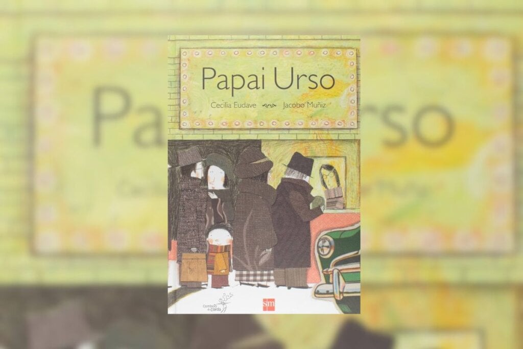“Papai Urso” conta a história de uma filha que decide resgatar o carinho e a leveza em casa (Imagem: Reprodução digital | Editora SM Paradidático)