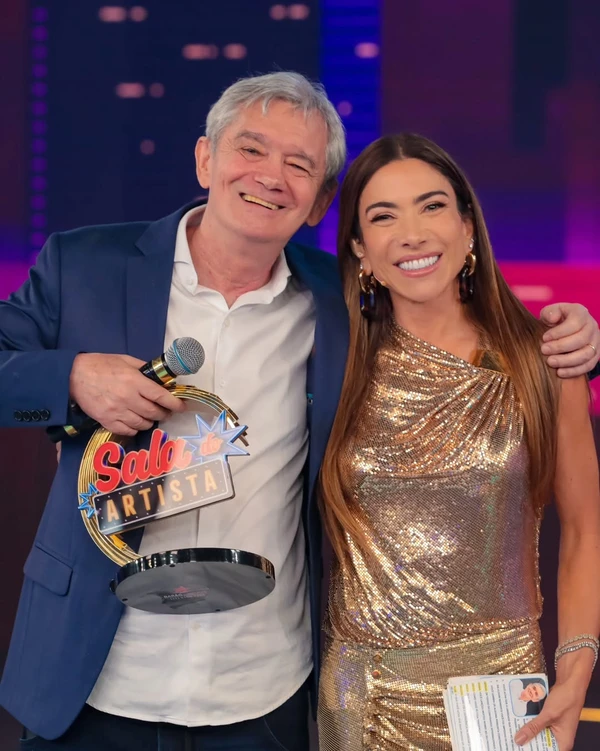 Patrícia Abravanel recebeu Serginho Groisman no Programa Silvio Santos por Gabriel Cardoso/Reprodução