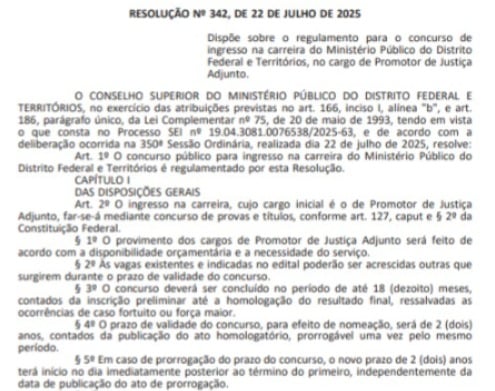 Mais informações do concurso do MPDFT aqui: por Reprodução