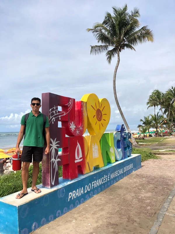 Tarso na Praia do Francês, em Alagoas por Acervo pessoal