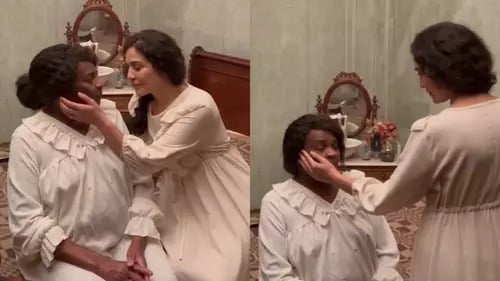 Zezé Motta e Letícia Sabatella em uma cena do filme 'Liberdade' por Divulgação