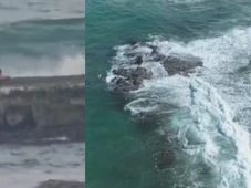 Imagem - Vídeo: homem desaparece após ser arrastado pelas ondas em praia do Litoral Norte