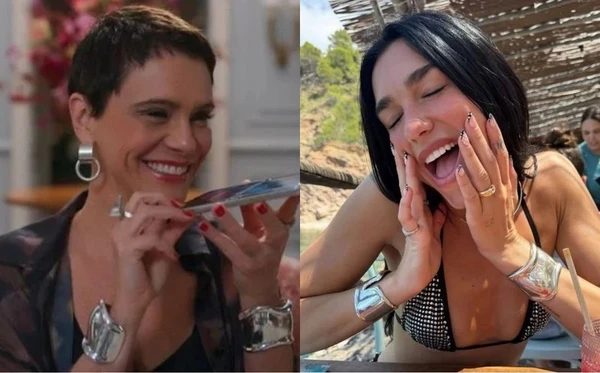 Dua Lipa e Celina usam bracelete que custa R$ 35 mil