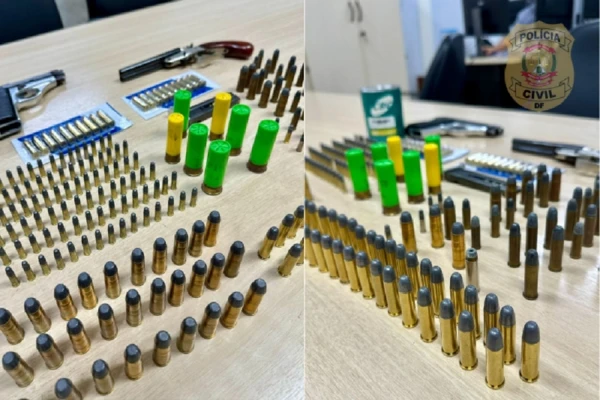 Mais de 500 munições foram localizadas na casa do suspeito