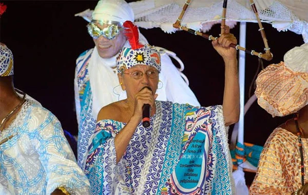 Caetano Veloso no Ensaio do Cortejo Afro  por Reprodução/Redes Sociais 