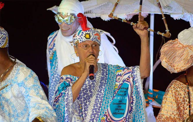 Caetano Veloso no Ensaio do Cortejo Afro  por Reprodução/Redes Sociais 