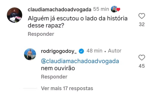 Rodrigo Godoy no Instagram por Reprodução