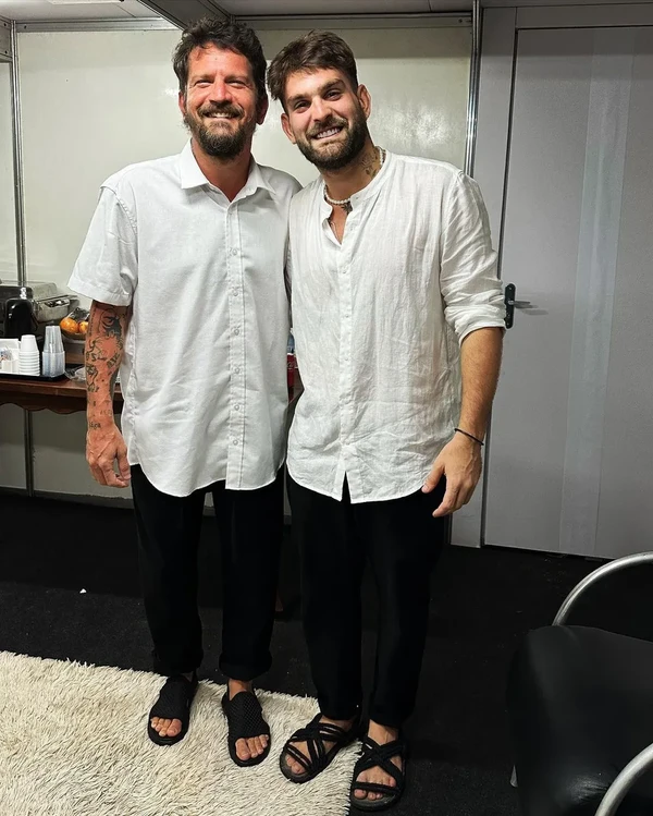 Saulo Fernandes e João Lucas Fernandes por Reprodução/Instagram