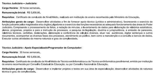 Edital do concurso para o TJ-PE por Reprodução