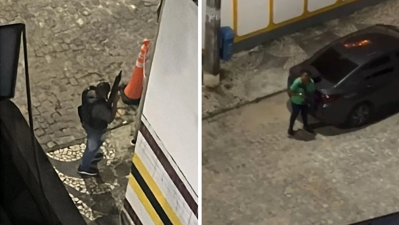 Imagem - Moradores flagram pessoas armadas com fuzis após tiroteio em Salvador