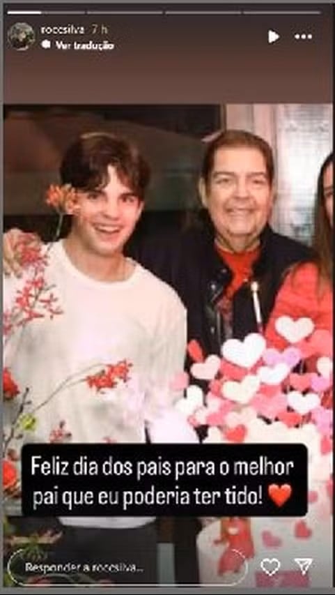 Homenagem de Rodrigo Silva para Faustão no Dia dos Pais por Reprodução / Instagram