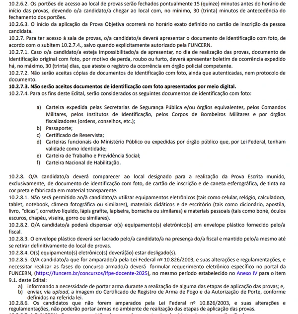 Edital Instituto Federal de Educação, Ciência e Tecnologia de Pernambuco (IFPE) por Reprodução