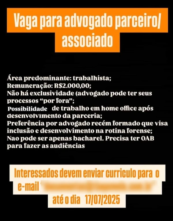 Escritório oferece R$ 2 mil para recém-formados por Reprodução