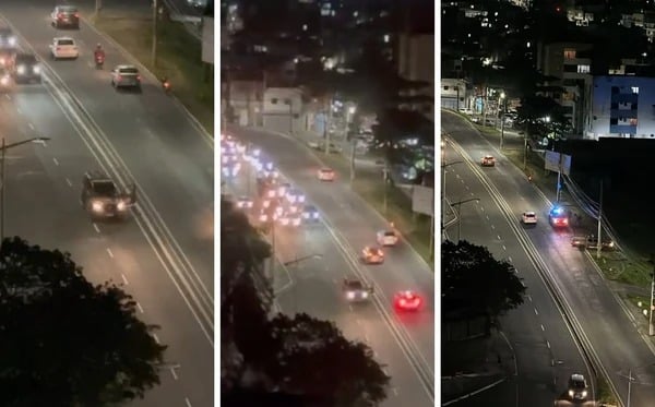 Policiais estavam nas ruas durante o confronto por Reprodução