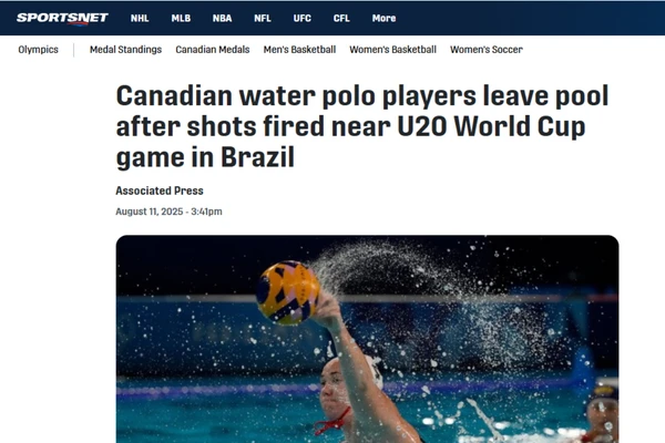 Sportsnet, do Canadá,  noticiando o ocorrido  por Rerpdoução