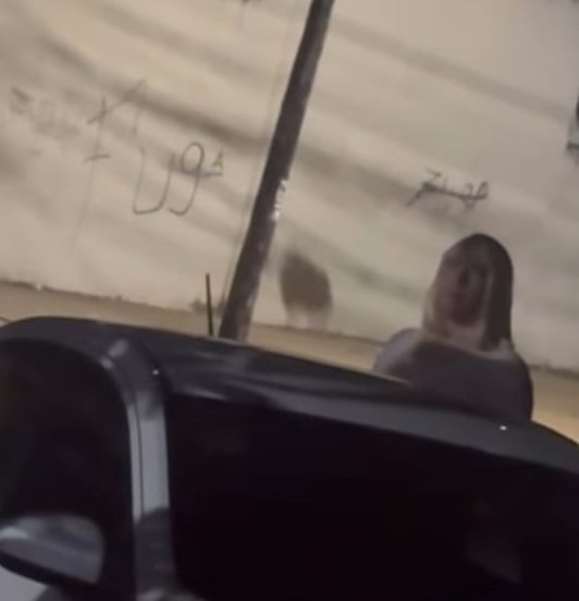 Ele também é filmado em frente a um carro por Reprodução