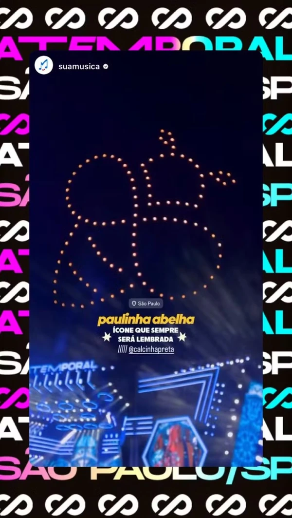 Calcinha Preta faz homenagem a Paulinha Abelha por Reprodução/Instagram