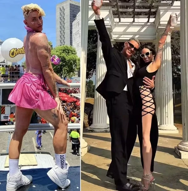 Bailarino de Anitta, Lukas Oliveira rebate boatos sobre sexualidade após anunciar que será pai por Reprodução/Redes Sociais 