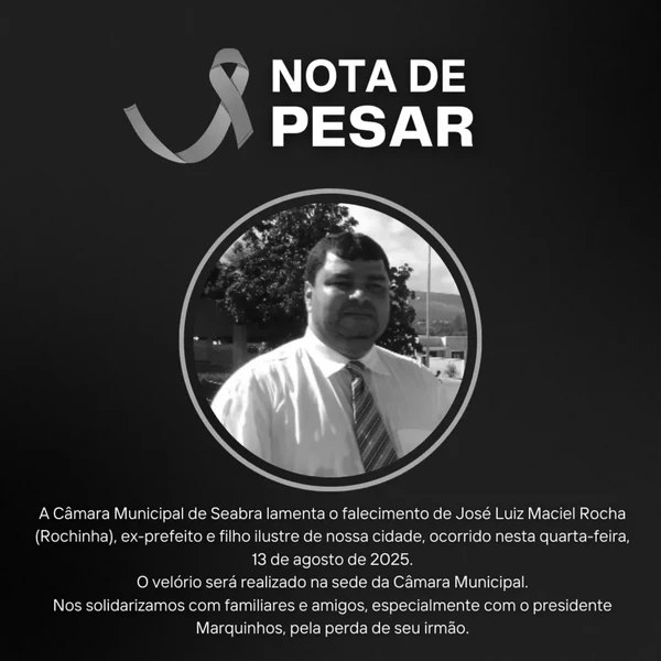 Câmara de Vereadores lamentou a morte do político por Reprodução/ Redes sociais