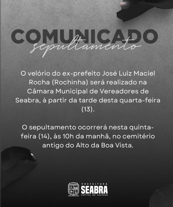 Corpo será velado na Câmara de Vereadores por Reprodução/ Redes sociais