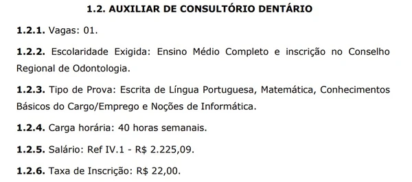Detalhes sobre vagas do concurso em SP por Captura de tela 