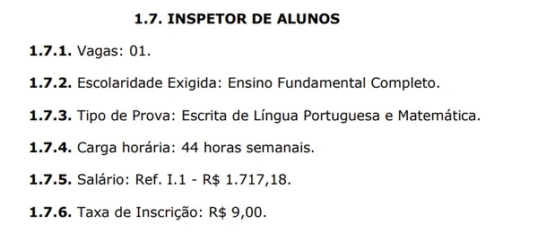 Detalhes sobre vagas do concurso em SP por Captura de tela 