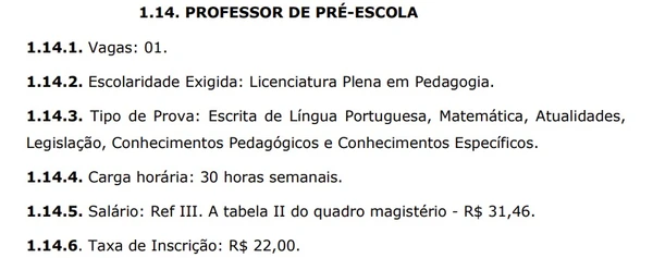 Detalhes sobre vagas do concurso em SP por Captura de tela 