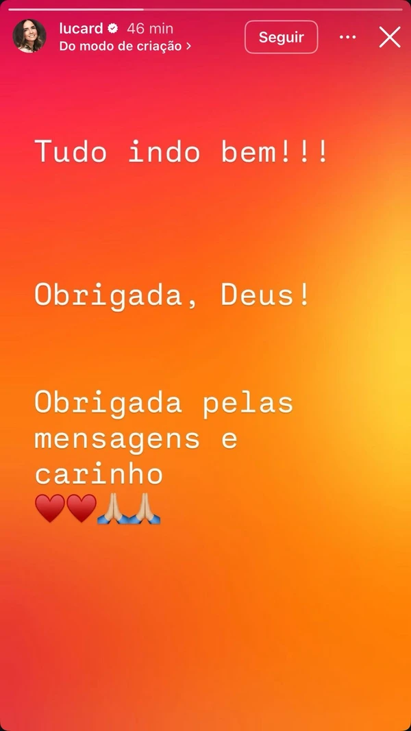 Esposa de Faustão se manifesta por Reprodução
