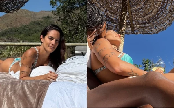 Ju Moraes e nova namorada durante viagem 