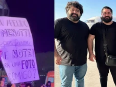 Imagem - César Menotti e Fabiano encontram ‘sósia’ em show após cartaz com pedido de foto: ‘Me note’