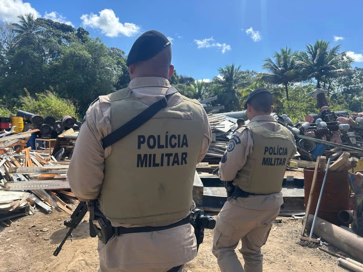 Os fios e cabos foram localizados nos bairros de Pirajá e Valéria por Divulgação Flávia Vieira/ Ascom SSP