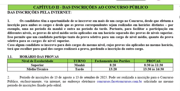 Salários, jornada de trabalho e detalhes da prova por Reprodução