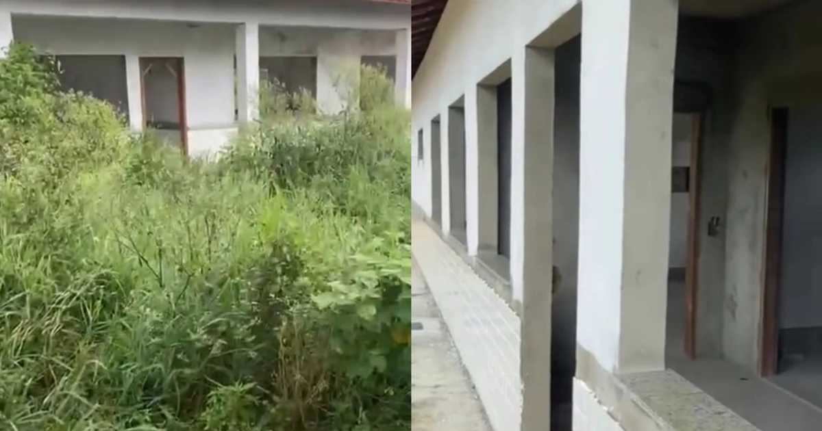 Imagem - Obra de escola em cidade baiana está abandonada desde março, denuncia vereador