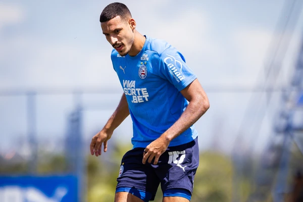 Gabriel Xavier em treino do Bahia