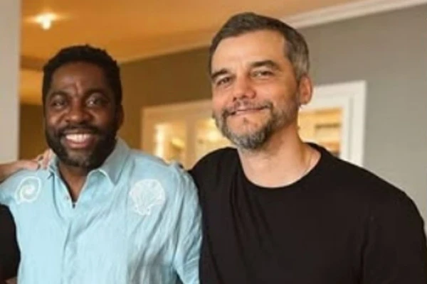 Lázaro Ramos e Wagner Moura por Reprodução/Redes Sociais 