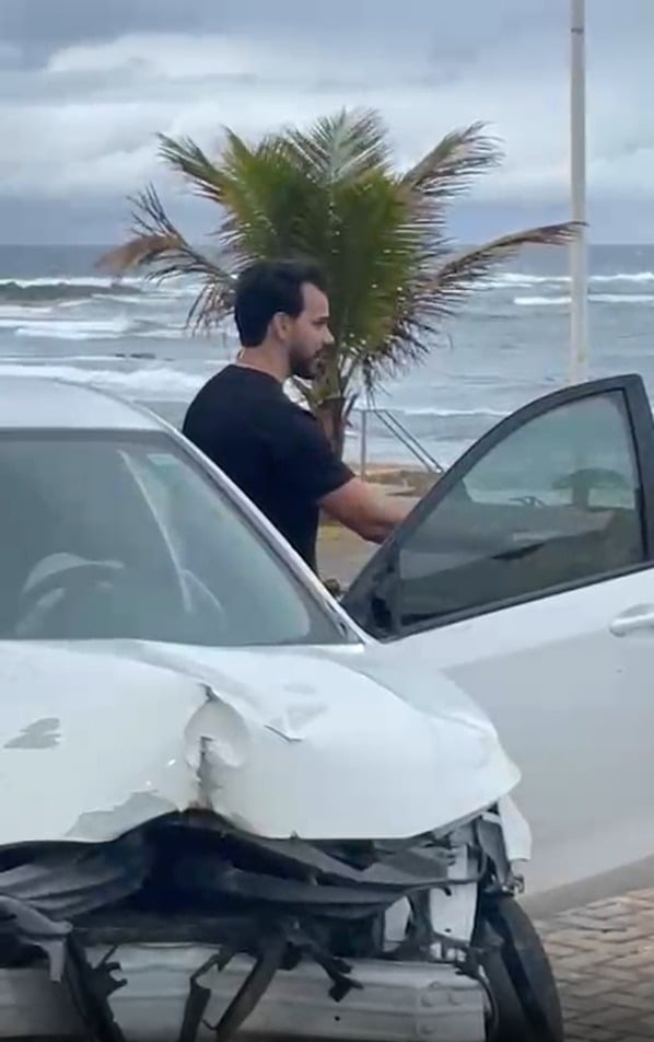 Motorista atropelou corredor de rua na orla por Reprodução